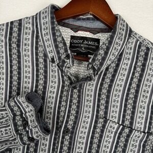 Cody James Wiltern Western Shirt Mens M Striped Long Sleeve Cowboy Rodeo